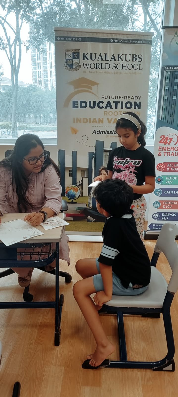 Healthcare experts offering preventive health advice to students at Kualakubs World School