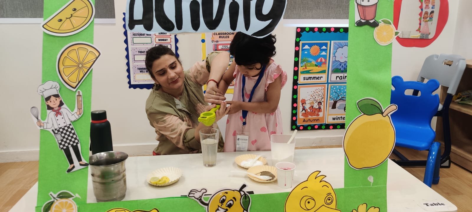 Students taking part in collaborative projects during summer camp at Kualakubs World School